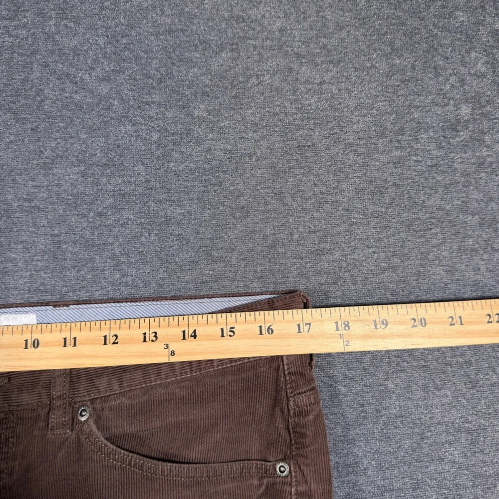 Peter Millar Corduroy Pants Mens 33x28 Brown Cotton Modal Stretch Flat Front